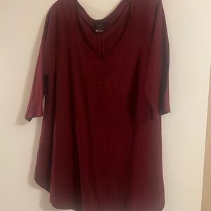 Wrapper Deep Red Blouse